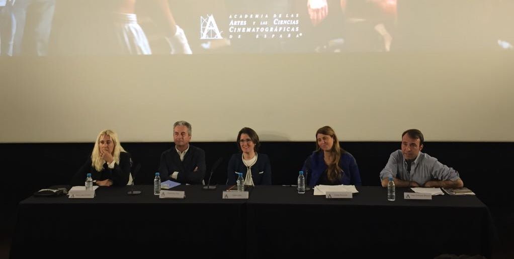 María Luisa Gutierrez, Juan Carlos Tous, Teresa López, Carlota Navarrete y Diego Rodríguez Blázquez en la segunda mesa de la Jornada