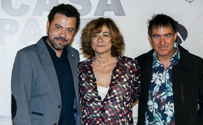 Jesús Colmenar, Sonia Martínez y Álex Pina