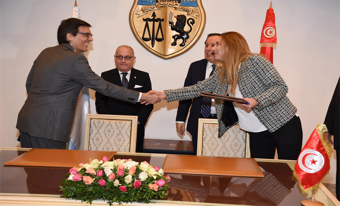 El vicepresidente del INCAA con representantes de la CNCI de Túnez