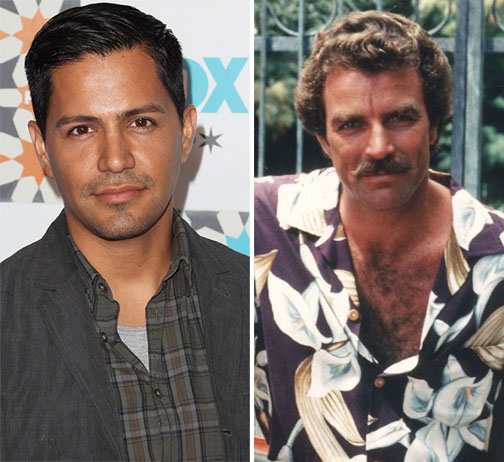 Jay Hernández y Tom Schelleck como Magnum