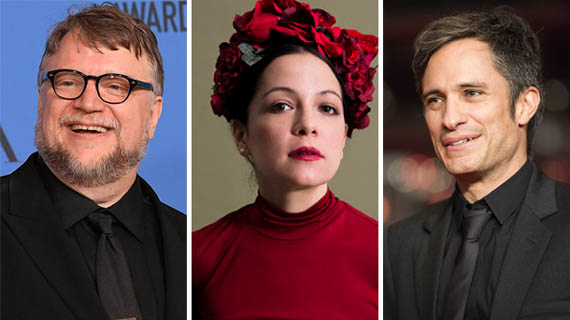 Guillermo del Toro, Natalia Lafourcade y Gael García Bernal