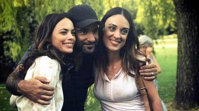 Trapero, con sus protagonistas de "La quietud"