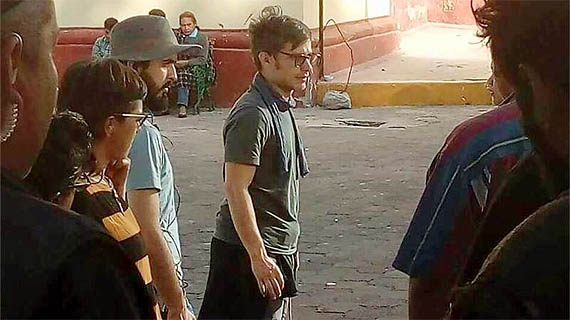 Gael dirigiendo su nueva película