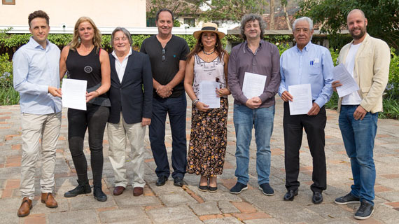 Los firmantes de la Alianza Latinoamericana de Guionistas y Dramaturgos