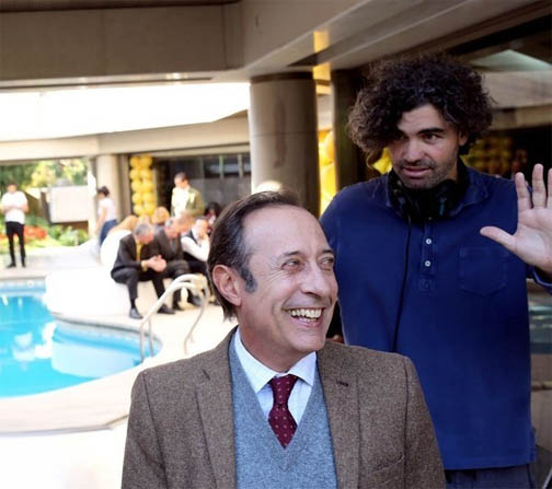 Francella y Bo, en el rodaje de "Animal"