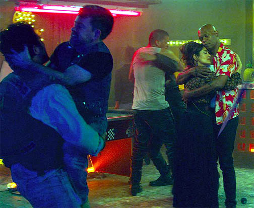 Salma y Sam L. Jackson en una escena de la película