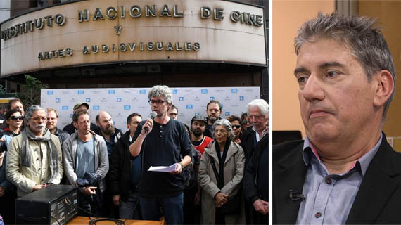 Protesta ante el INCAA y Haiek