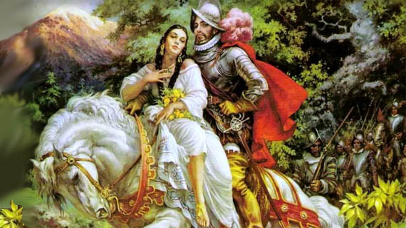 Hernán Cortés y Malinche