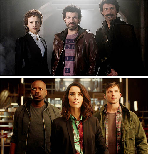 Los tríos protagonistas de las series española y estadounidense
