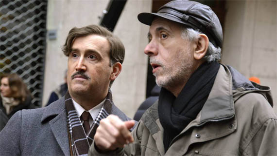 Trueba con Javier Cámara, en el rodaje