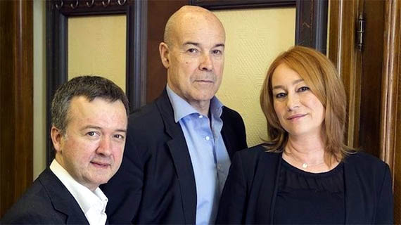 Edmon Roch, Antonio Resines y Gracia Querejeta, la presidencia saliente