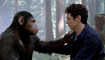 Caesar (Andy Serkis) y James Franco Caesar (Andy Serkis) y James Franco
