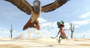 El cameleón Depp corre por su vida en 'Rango' El cameleón Depp corre por su vida en 'Rango'