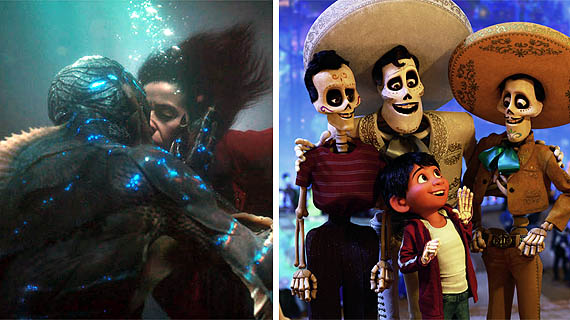 "La forma del agua" y "Coco"