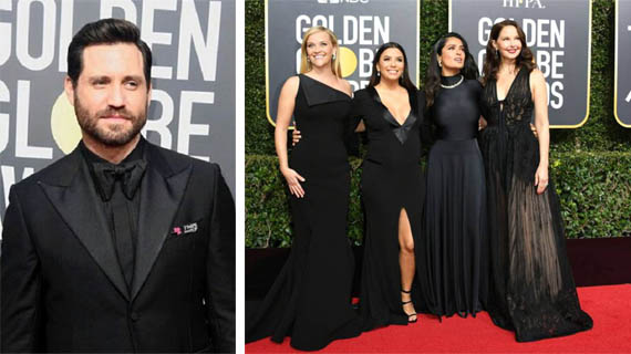 Edgar Ramírez y algunas de las estrellas que vistieron de negro en los Globos de Oro